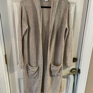 Elegant Beige Open-Front Cardigan